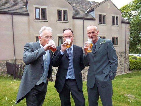 May 2011 Neil enjoying a beer with his brothers