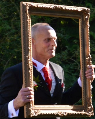 Happier times - Father of the Bride - larking around! :)