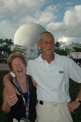 Neil had obviously cracked a rude joke (Epcot 2009)
