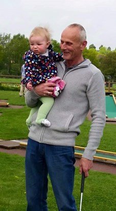Seren loved her papa, even though her face says different!!