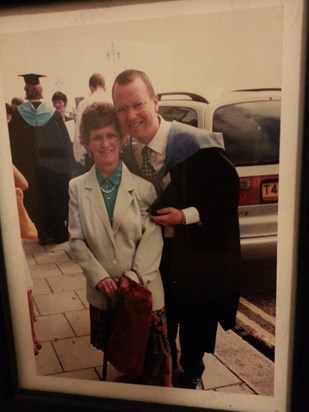 Ethel with her son Mark on his graduation day