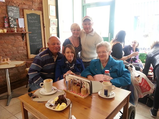 Ethel with some members of her family at her favourite restaurant