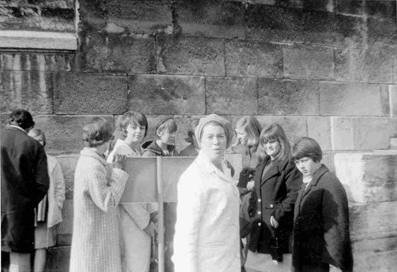 Sheelagh far right School Trip to France 1964 for a change not smiling