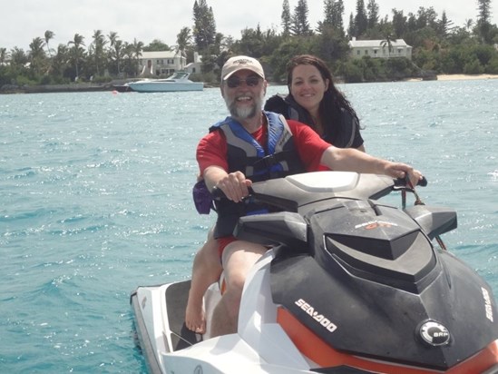 John and Louise on jetski