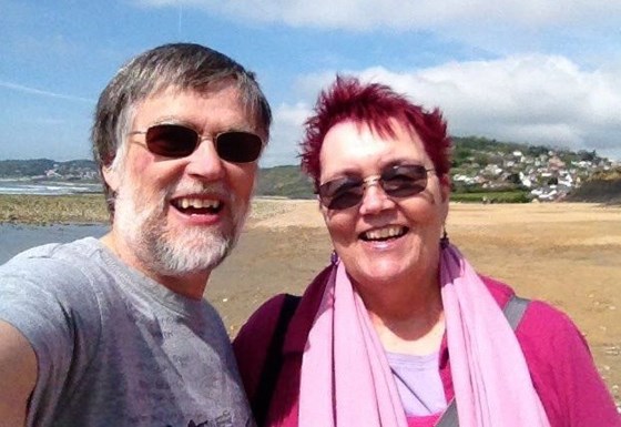 Sunny smiles on the Jurassic beach.