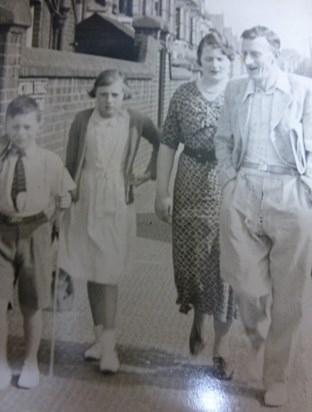 Family photo - Peter, Margaret, Alice and Stanley Allen