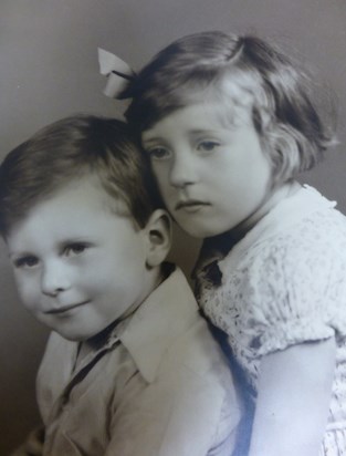 Brother and sister, Peter and Margaret, 1934