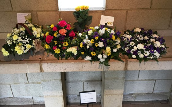 Floral tributes for Martin Youngs
