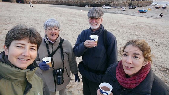 Alison, Margaret, Rob, Carolyn at St Ives