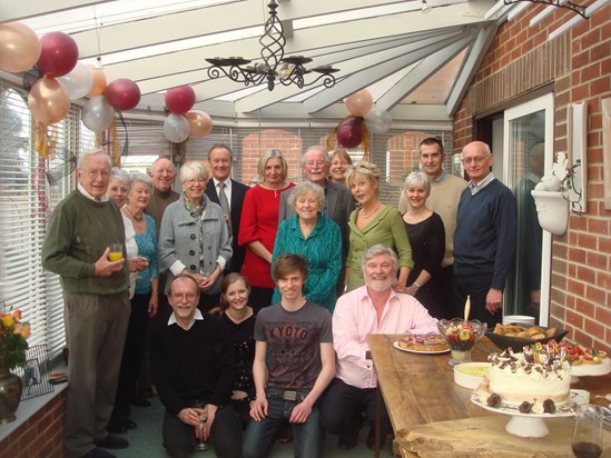 Celebrating 'Brother John's' 80th birthday at Ann & Graham's house in January 2010