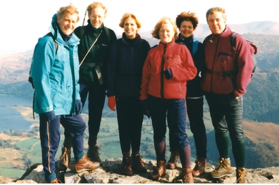 Derek, Eric, Bettie, Rosemary, Barbara and Colin on Catbells