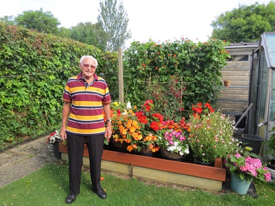 Ray in his garden 