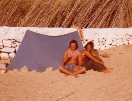 Camping on the beach, Cyclades 1971 (2)