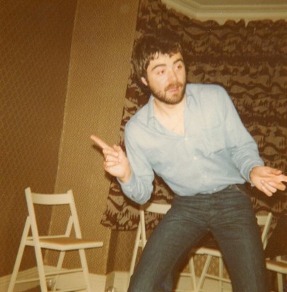 Practising his dance moves, Sheffield, New Year 1977