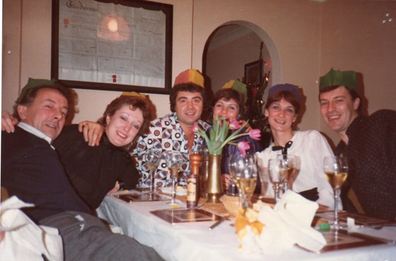 With Jenny and friends, Eve Cottage, Dec 1985
