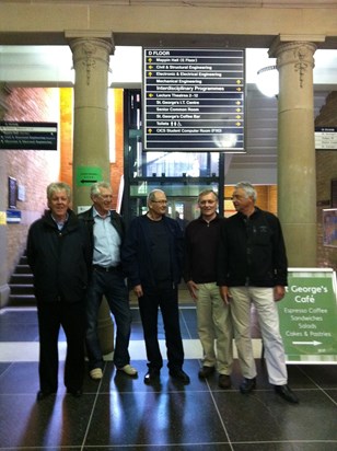 Sheffield University Engineering Department Reunion, Barry with Bill, Dick, Tony and Jeff circa 2011