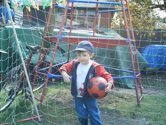 Adam in back garden