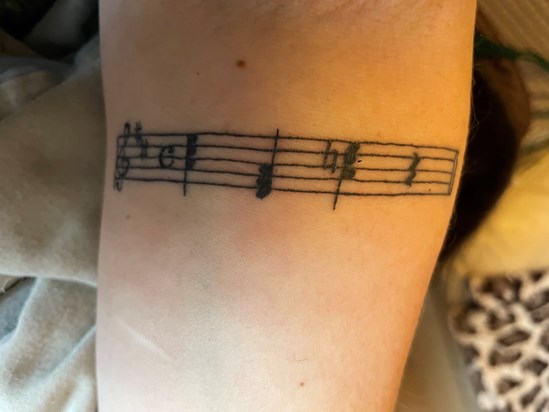 3 chords A major, D major and A minor - A-D-Am. On my arm forever! I will think of you everyday for as long as I live and then I will see you again. I love you Adam Ives ❤️