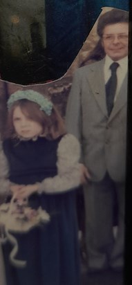 Peter at Colin's wedding with his youngest daughter Louise 