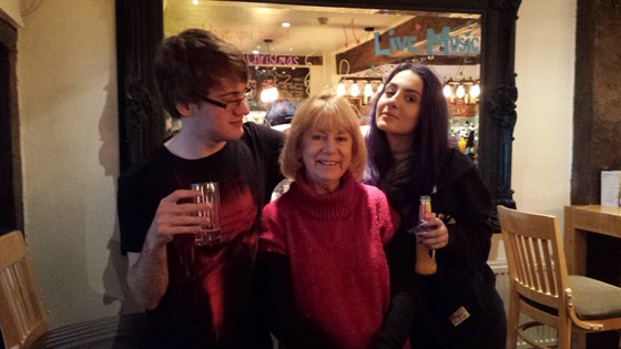 Matts Birthday 2015, with Maddie and Matt in the Cricketers, Ricking Green