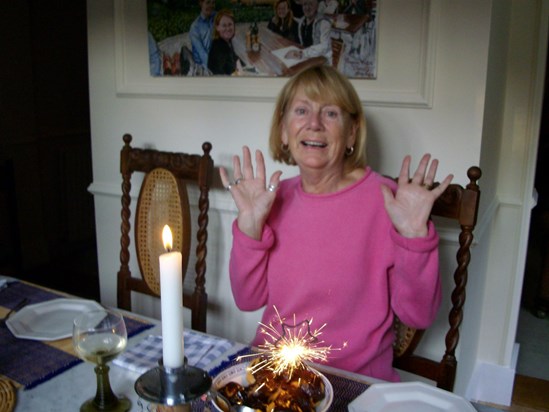 celebrating her birthday in 2009