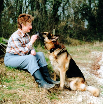 Georgina and her beloved dog