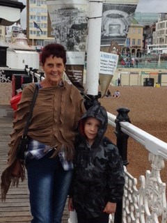 Persian and Mum in Brighton going to Sea Life in 2015.