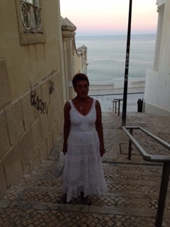 My favourite picture of mum in her white dress on an evening out in Spain with her friend Linda