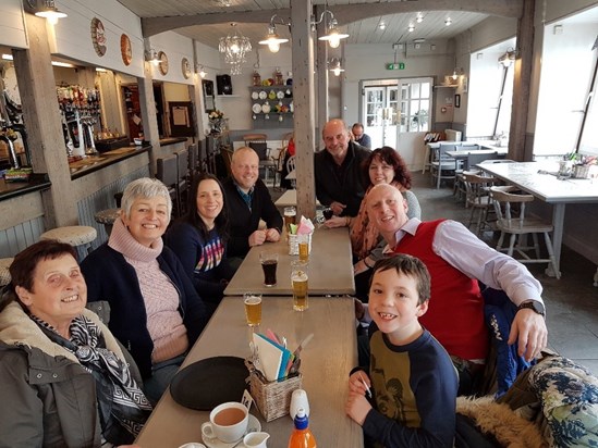 Out with family in Looe in February 2018 during half term
