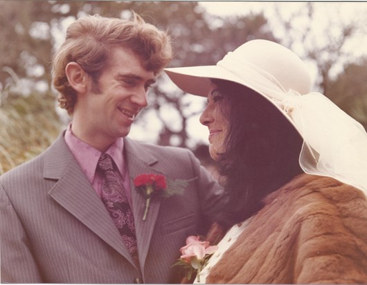 Mum and Dad at their wedding in 1975