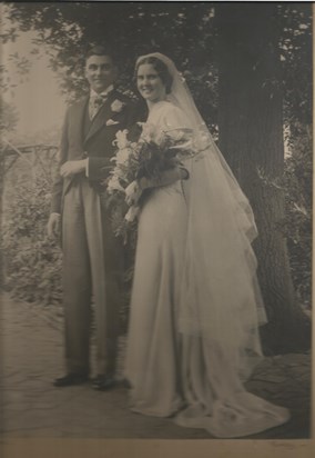 My Grandparents, Dad's parents, Beryl and Cecil on their wedding day. Beautiful people! xx