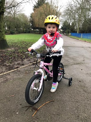 Xmas day, 2018 - a new bike for little legs