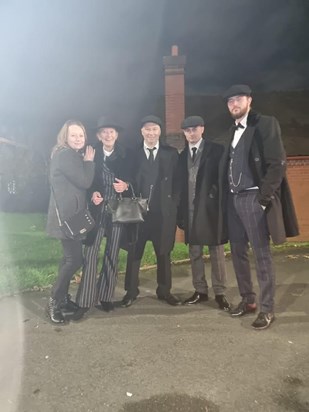 Julie and family at peaky blinders