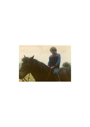 Teenager on Monty Grandpa Hallett's pony