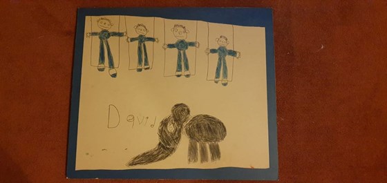 Dave's circus picture. Drawn for Aunty Helen.