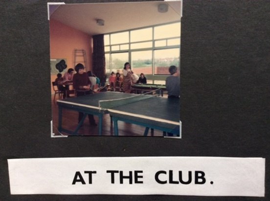 playing table tennis at the senior class’ Friday afternoon youth club (photo from Stuart Dove)