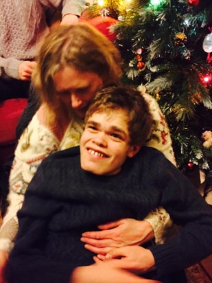 Jamie and Mummy at Christmas