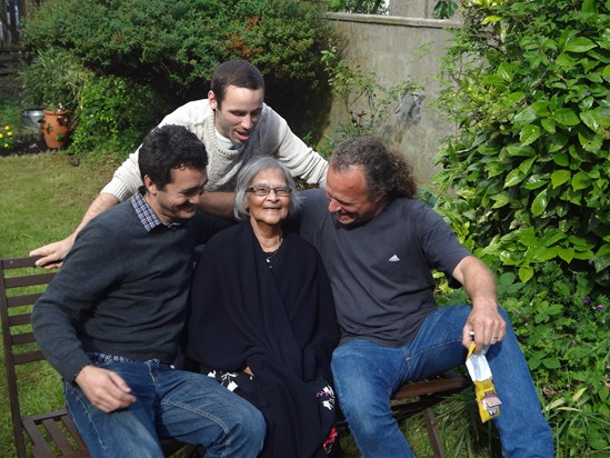 Jon, Michael, Mom & Francesco - 80th birthday - Happy memories with the boys...