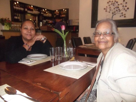Mom and Gill...One of Our Celebration..Dinners