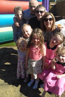 With all the grandchildren on Charlie's birthday 2013