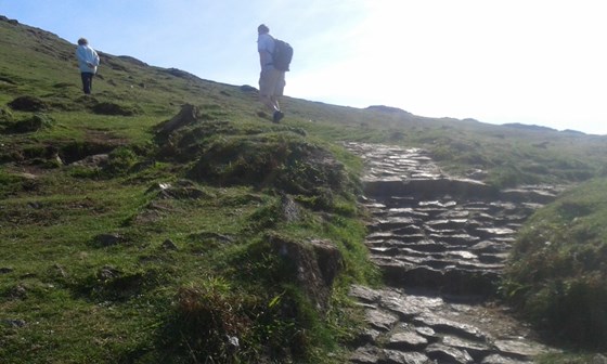 The climb from Kynance Cove