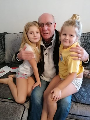 Grandad with his great granddaughters 