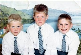 Little Andrew with his brothers