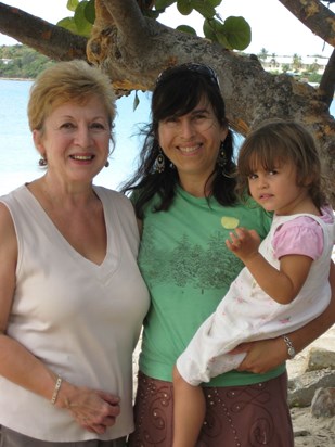 Karyn, Mother Carol and daughter Molly, Lindberg Bay, St. Thomas, U.S. Virgin Islands, 2009