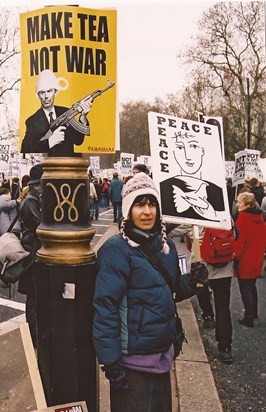 Anti-war protest in London before 2nd Iraq War 2003
