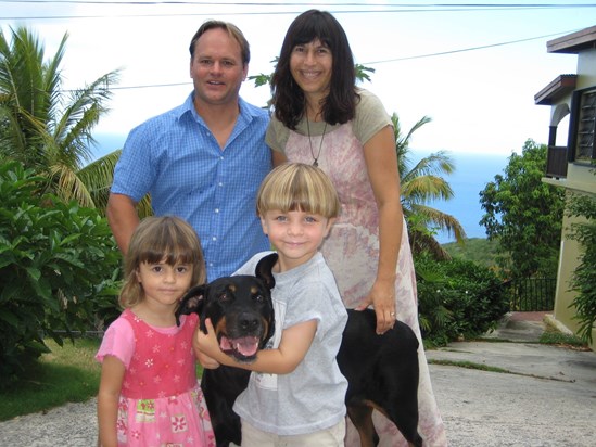Karyn and family at home in St. Thomas, U.S. Virgin Islands 2009
