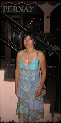 Karyn going for romantic meal with husband Simon on St. Thomas, U.S. Virgin Islands, 2009