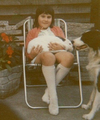 Karyn & rabbit 1971