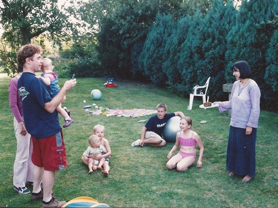 Henry's first birthday party, Mingle Lane, Great Shelford, 2004