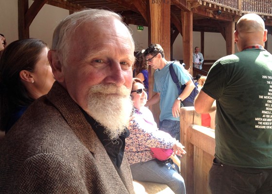 David at the Globe Theatre in London, August 2015